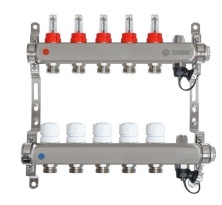 Коллектор для полов TAEN 5 вых.с возд. отв., сливом. НЕРЖ