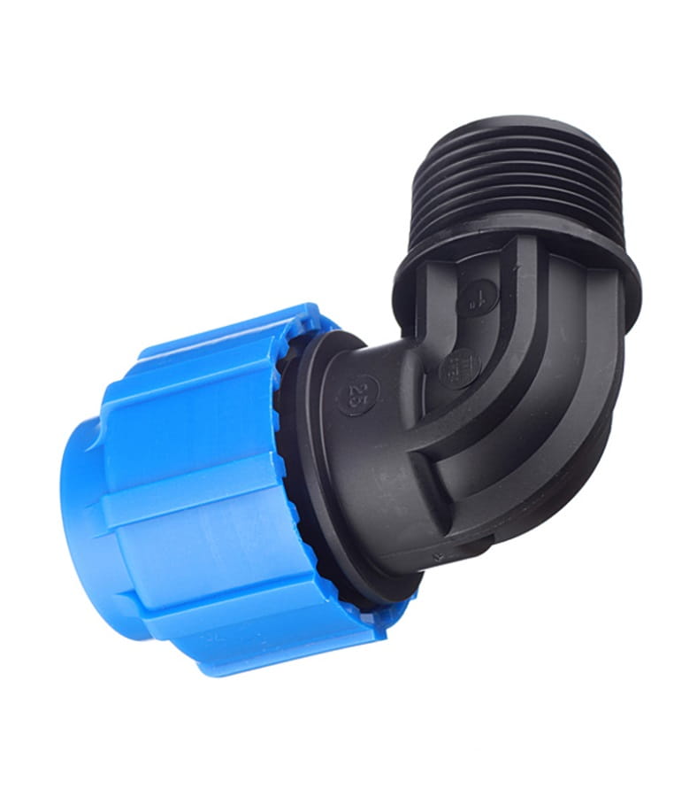 Отвод ПНД 90° 25х1/2" НР