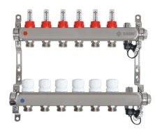 Коллектор для полов TAEN 6 вых.с возд. отв., сливом. НЕРЖ