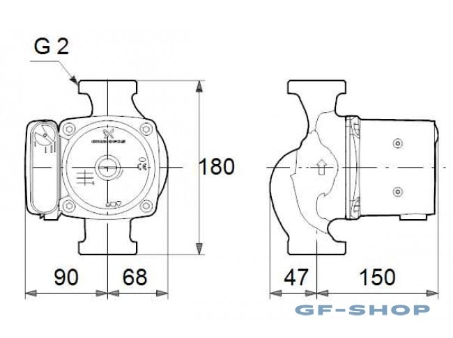 Циркуляционный насос Grundfos UPS 32-100 (220V)