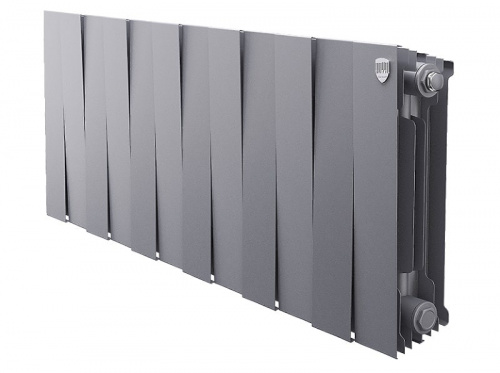 Радиатор биметаллический Royal Thermo PianoForte 300 Silver Satin 12 секций, фото