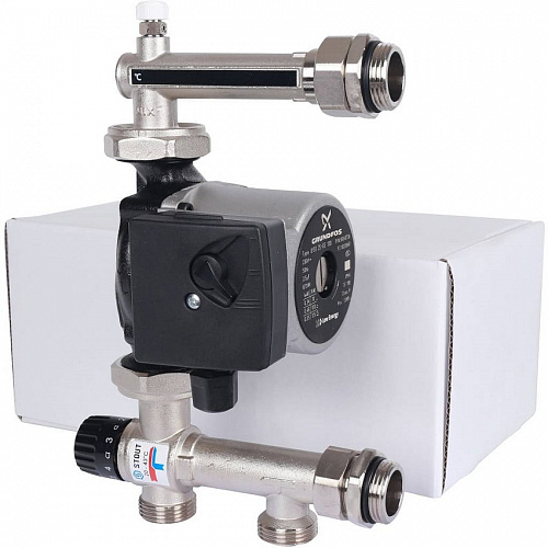 STOUT Насосно-смесительный узел с термостатическим клапаном 20-43°C, с насосом UPSO, фото фото 18