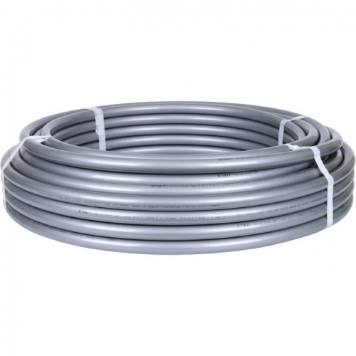 Труба STOUT PEX-A 25х3,5 из сшитого полиэтилена с кислородным слоем серая (бухта 50 м), фото