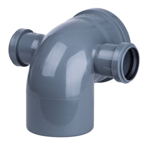 Отвод канализационный 110х50х50 87гр. левый+правый , фото