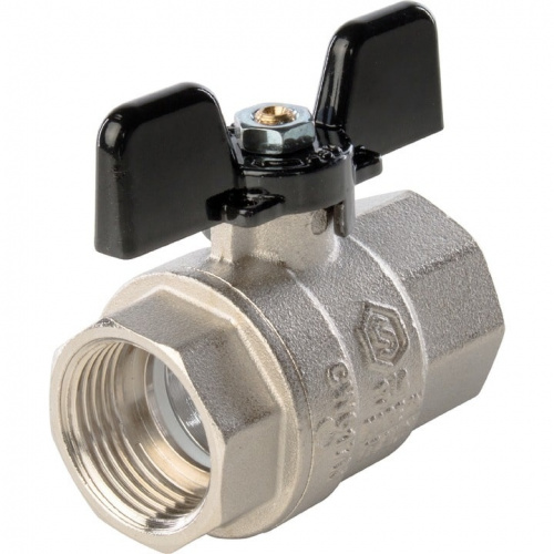 Кран шаровый полн. прох. 3/4" В/В бабочка, STOUT, фото