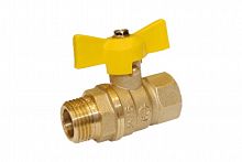 Шаровый кран 11Б27п1 газовый 1/2"ПМ ручка бабочка, фото