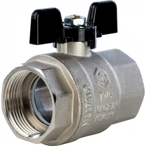 Кран шаровый полн. прох. 1 1/4" В/В бабочка, STOUT, фото