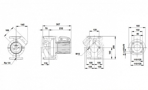 Циркуляционный насос Grundfos UPS 50-120 F (380В) фото 2 Циркуляционный насос Grundfos UPS 50-120 F (380В) фото 2