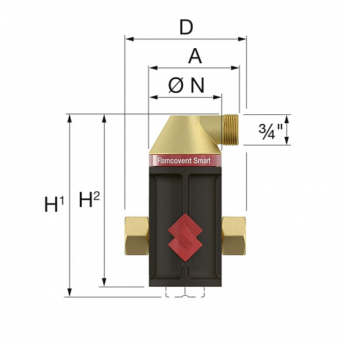 сепаратор воздуха flamco flamcovent smart 3/4 fl 30001 фото 4