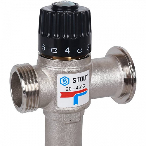 Насосная группа STOUT с термостатическим клапаном 20-43°C без насоса SDG-0120-005000, фото фото 10