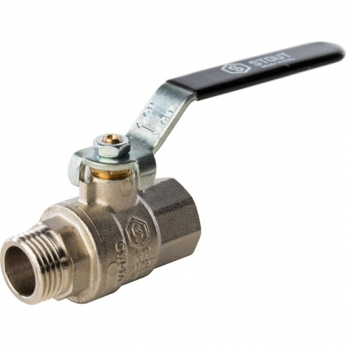 Кран шаровый Stout 1/2 ВР/НР ручка-рычаг полнопроходной, фото