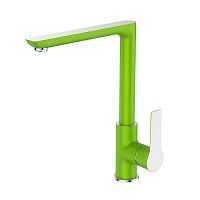 Смеситель для кухни DEVIDA серия ZUTTO-SKY с боковой ручкой, на гайке, зеленый, фото