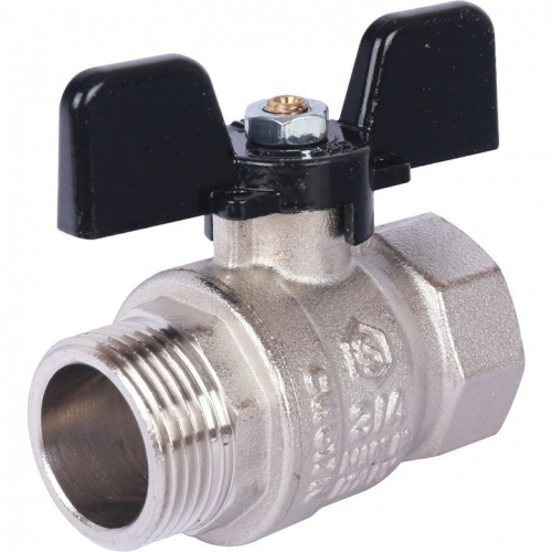 Кран шаровый 1" В/Н, бабочка, STOUT, фото