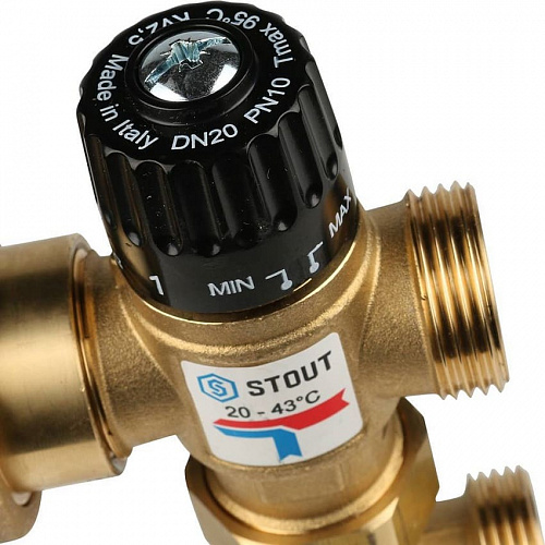 Насосная группа STOUT с термостатическим клапаном 20-43°C без насоса SDG-0020-004000, фото фото 8