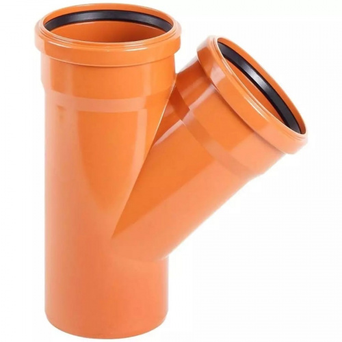 Тройник канализационный наружный 110х110 45гр., фото