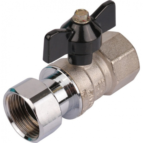 Кран шаровый Stout 3/4x3/4 прямой ВР/накидная гайка ручка-бабочка, фото