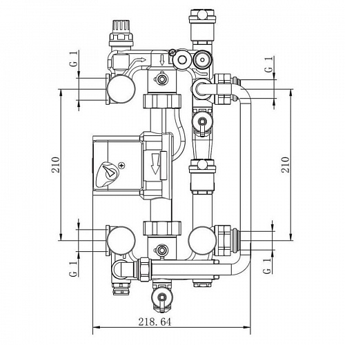 Насосно-смесительный узел для теплого пола TIM JH-1033, фото фото 2