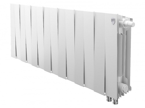 Радиатор биметаллический Royal Thermo PianoForte 300 VDR Bianco Traffico 14 секций, фото
