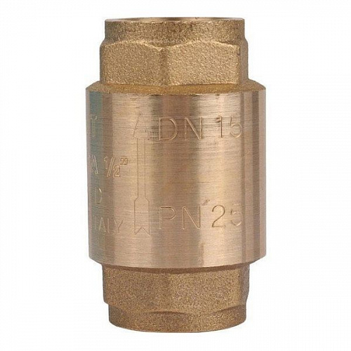 Клапан обратный пружинный муфтовый с металлическим седлом STOUT 1/2 SVC-0011-000015, фото фото 2