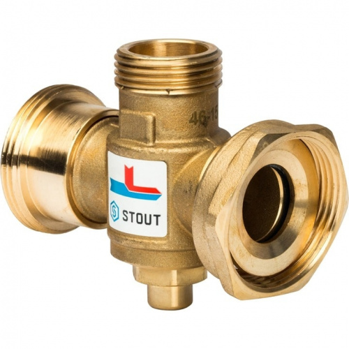 Термостатический смесительный клапан Stout G 1 1/2(НР) G 1(НР) G 1 1/2 (ВР) 70°С KV 3.2 Термостатический смесительный клапан Stout G 1 1/2(НР) G 1(НР) G 1 1/2 (ВР) 70°С KV 3.2, фото
