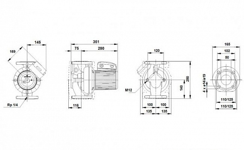 Циркуляционный насос Grundfos UPS 50-180 F (380В) фото 2