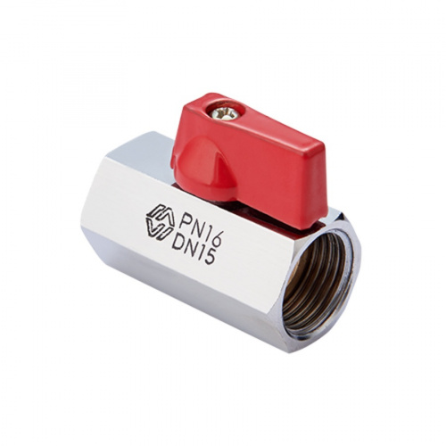 Шаровый кран-мини MVI BV.465 1/2"ММ красная ручка, фото