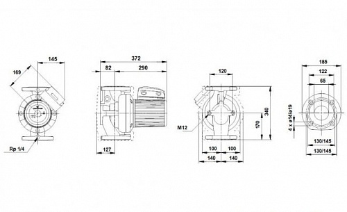 Циркуляционный насос Grundfos UPS 65-120 F (380В) фото 2