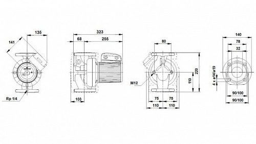 Циркуляционный насос Grundfos UPS 32-60 F (220V) фото 2