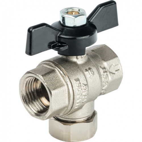 Кран шаровый Stout с фильтром 1/2 ручка-бабочка, фото