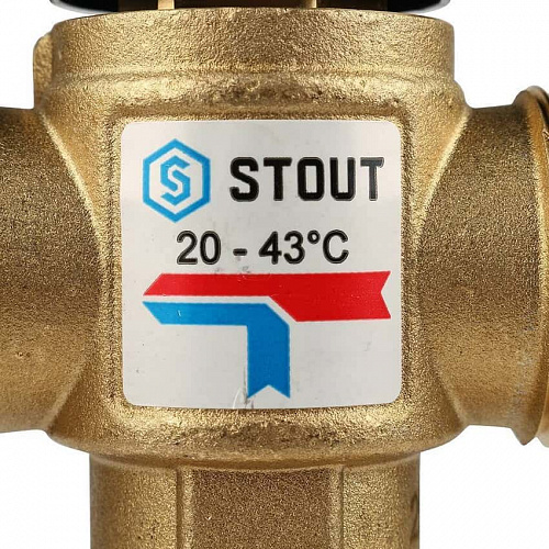Насосная группа STOUT с термостатическим клапаном 20-43°C без насоса SDG-0020-004000, фото фото 7