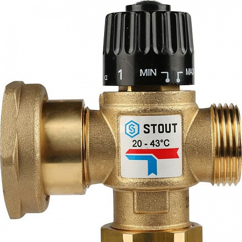 Насосная группа STOUT с термостатическим клапаном 20-43°C без насоса SDG-0020-004000, фото фото 6