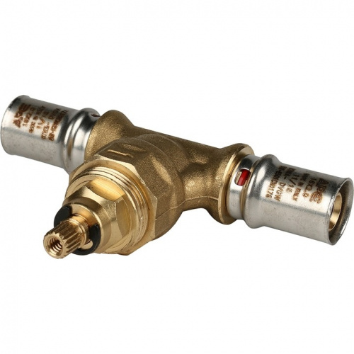 Вентиль с хромированной ручкой Stout 16х16 для м/п труб прессовой, фото