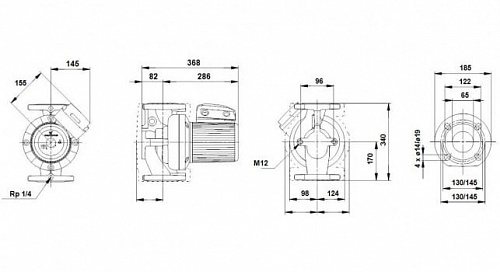 Циркуляционный насос Grundfos UPS 65-185 F /380V/ фото 2