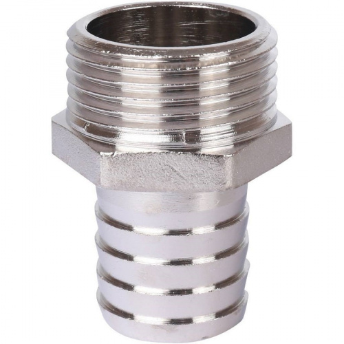 Штуцер Stout никелированный 1х25 НР SFT-0067-000125, фото