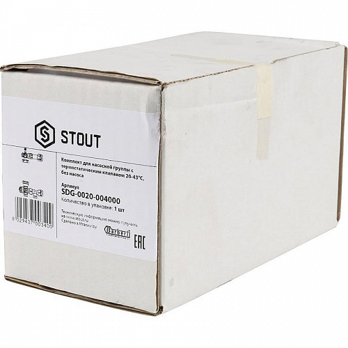 Насосная группа STOUT с термостатическим клапаном 20-43°C без насоса SDG-0020-004000, фото фото 20