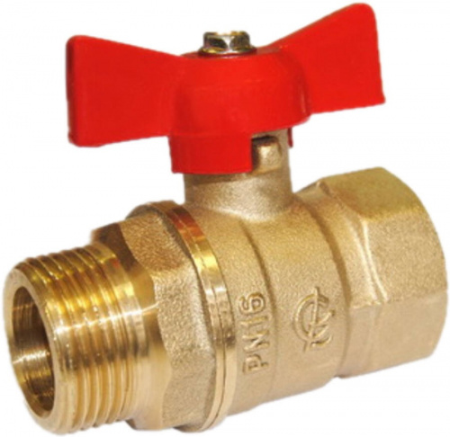 Кран шаровый 3/4" В/Н  бабочка, 11Б27п1 СТАНДАРТ Галлоп, фото