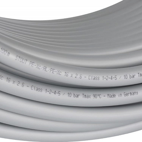 Труба STOUT PE-Xc/Al/PE-Xc 16x2,6 из сшитого полиэтилена стабильная серая (бухта 100 м), фото фото 4