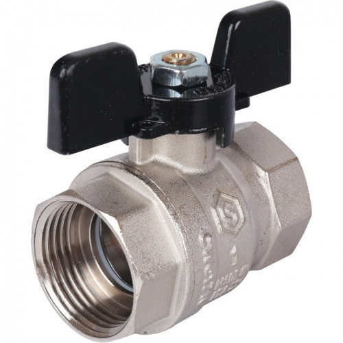 Кран шаровый 1" В/В, бабочка, STOUT, фото