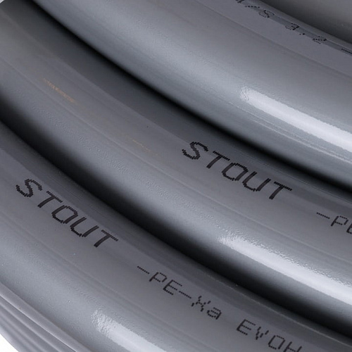 Труба STOUT PEX-A 32х4.4 из сшитого полиэтилена с кислородным слоем серая (бухта 50 м), фото фото 5