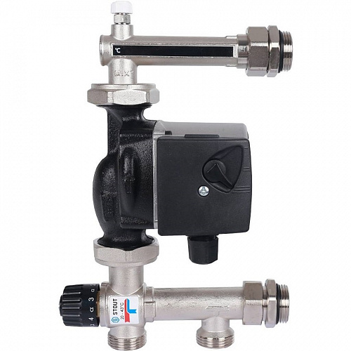 STOUT Насосно-смесительный узел с термостатическим клапаном 20-43°C, с насосом UPSO, фото фото 2