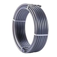 Труба стабильная ROMMER PE-Xa/Al/PE-RT 20x2,9 бухта 100 метров с кислородным слоем серая, фото