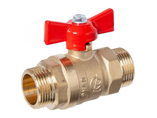 Кран шаровый 11Б27п1 СТАНДАРТ DN-20 Н/Н бабочка PN40 233 ГАЛЛОП, фото