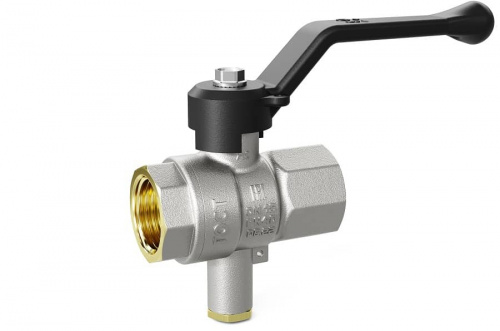 Кран шаровый латунный LD Pride 1/2 под датчик температуры рычаг, фото
