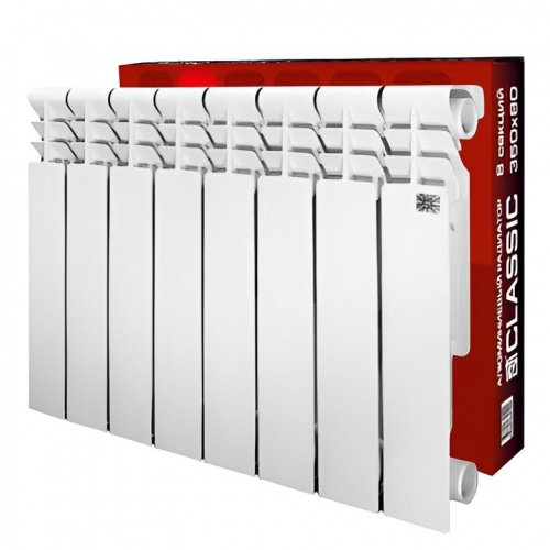 Радиатор алюминиевый STI Classic 350/80 8 секций, фото