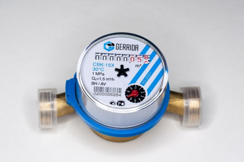 Счетчик для холодной воды Gerrida СВК-15Х без монтажного комплекта, фото