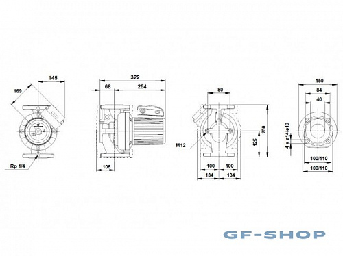 Циркуляционный насос Grundfos UPS 40-180 F /380V/ фото 2