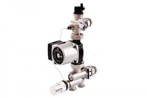 Насосно-смесительная группа Uni-Fitt Solomix 1" c насосом Grundfos UPSO 25-65 130, фото