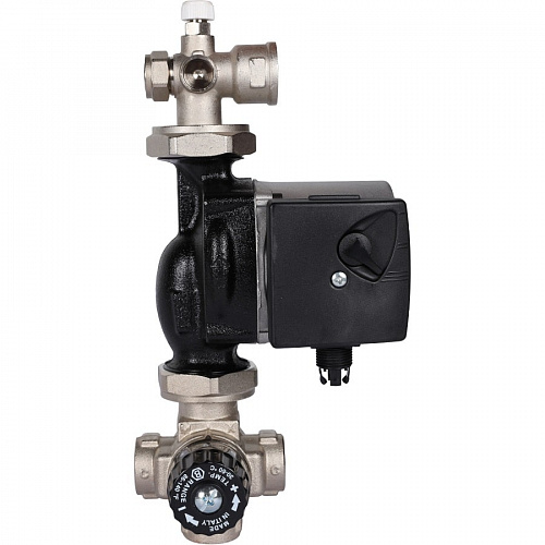 Насосно-смесительный узел Stout с термостатическим клапаном и байпасом с насосом Grundfos UPSO 25-65, фото фото 3