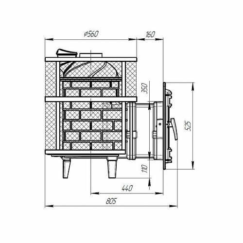 Печь для бани ПроМеталл Атмосфера M сетка нержавейка p0041, фото фото 9