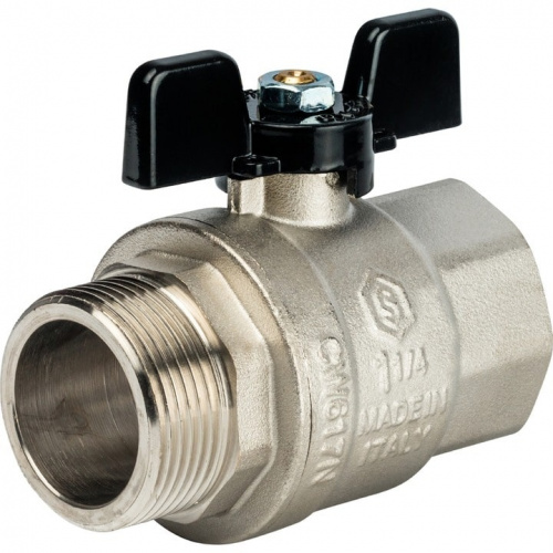 Кран шаровый полн. прох. 1 1/4" В/Н бабочка, STOUT, фото